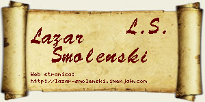 Lazar Smolenski vizit kartica